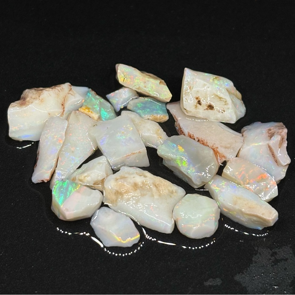 Sparkling Assorted Australian Coober Pedy Raw Uncut Opal Parcel Rough